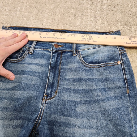 Judy Blue Jeans Women 14W Trouser Flare High Rise Stretch Denim Blue Cowgirl - Picture 5 of 13